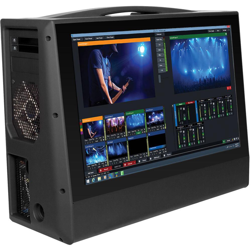 Switchblade Systems Turbo Complete Portable vMix Based SDI HDMI Workstation. Portable Live Production Case, 17" Scree
