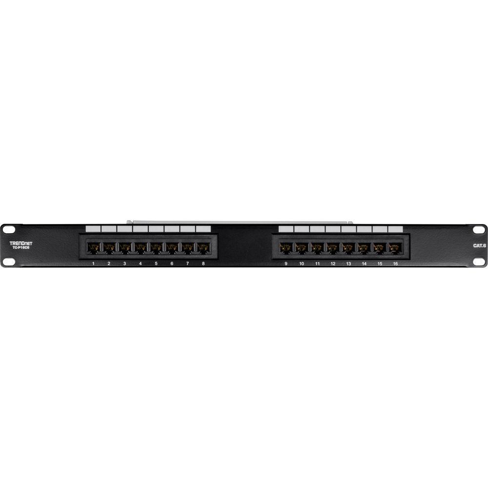 TRENDnet 16-Port Cat 6 Unshielded Patch Panel
