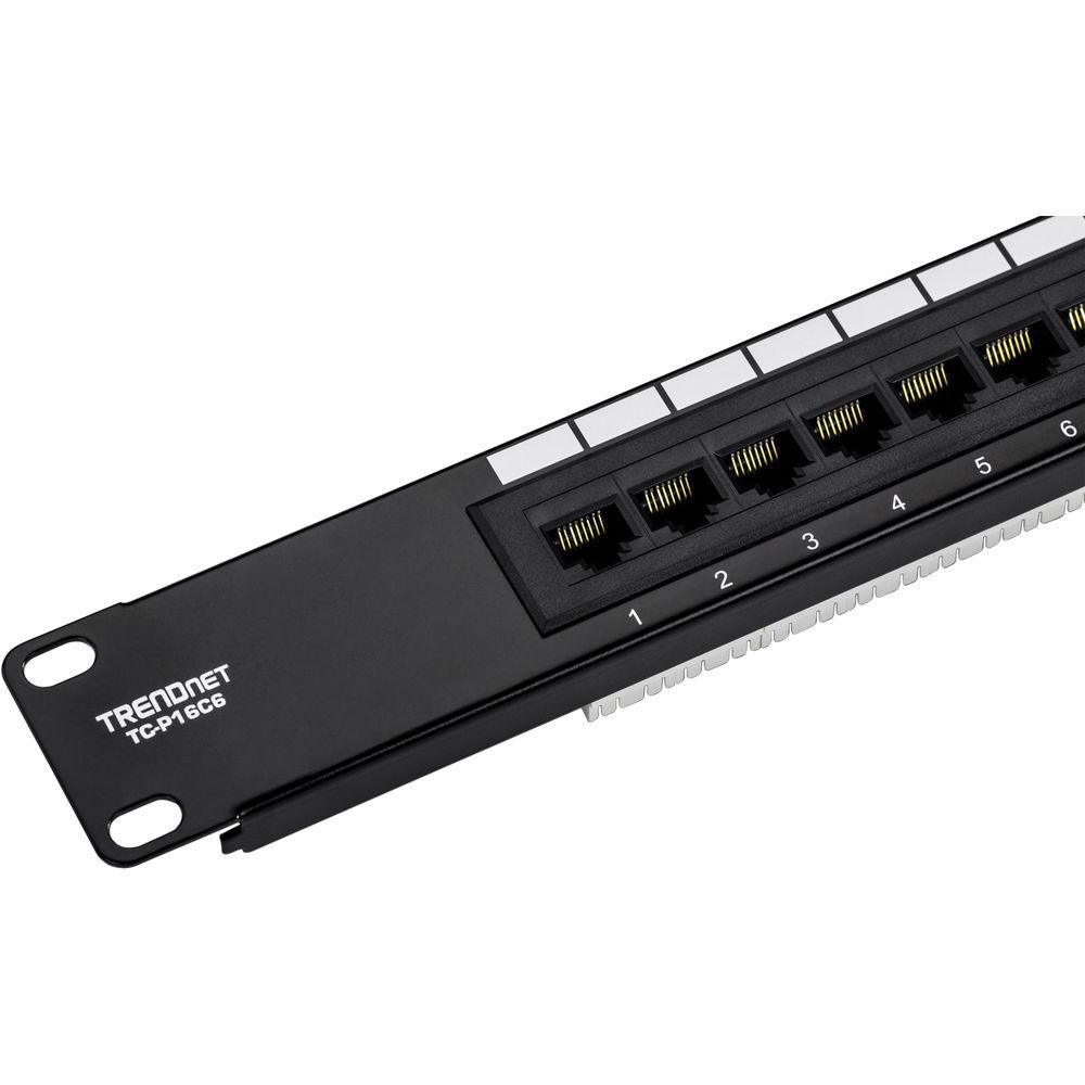 TRENDnet 16-Port Cat 6 Unshielded Patch Panel