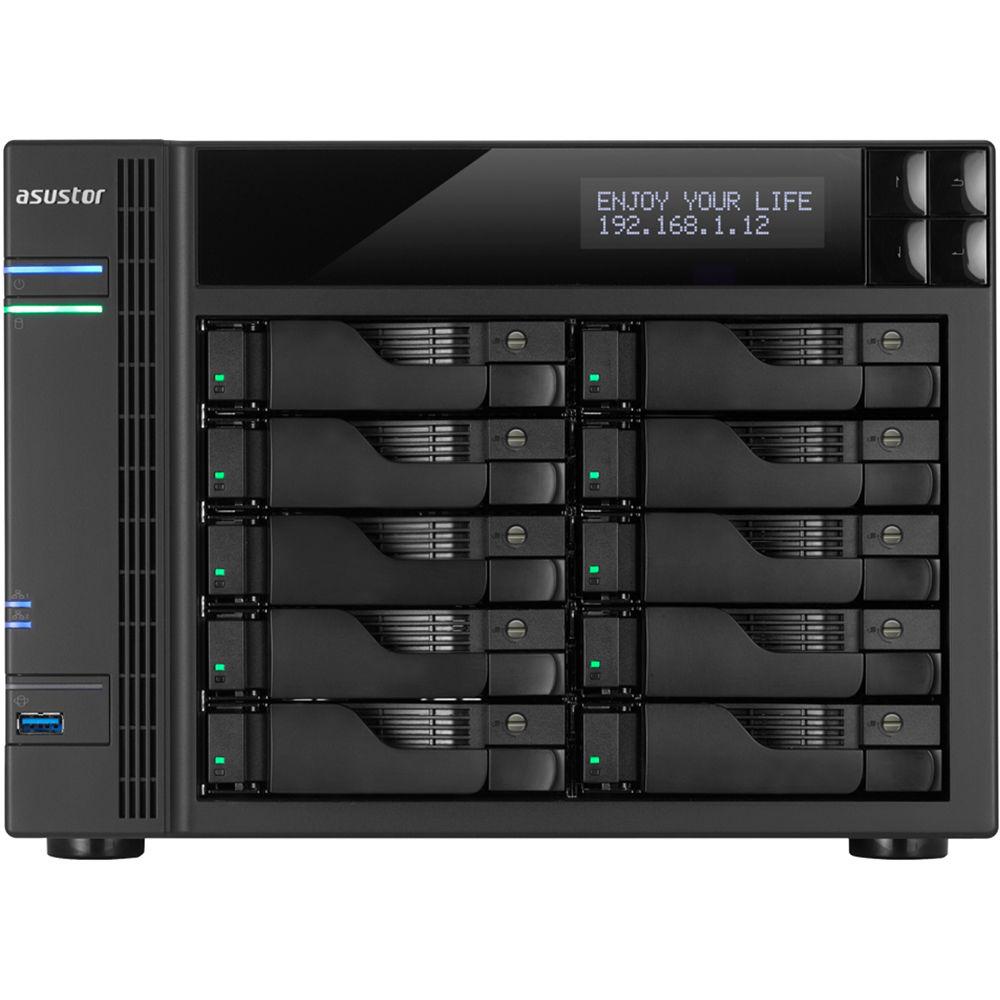 Asustor 10-Bay Nas Intel Core i5 Quad-Core Enclosure Gbe X 2 USB 3.0 Sata With Lockable Tray