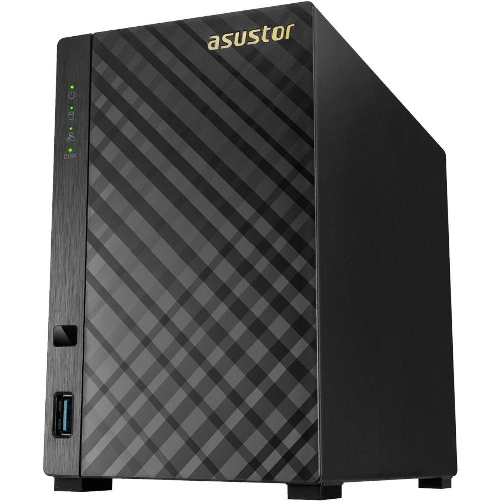 Asustor Celeron 2 Bay Nas Dual-Core Gbe X 2, USB 3.1 Aes-Ni Hardware Encryption Enclosure