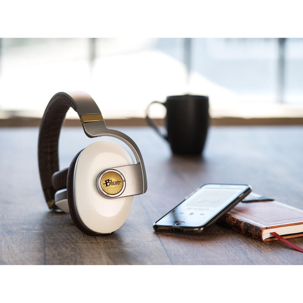 Blue Satellite Wireless Headphones with Active Noise Cancellation