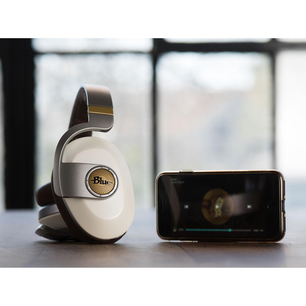 Blue Satellite Wireless Headphones with Active Noise Cancellation