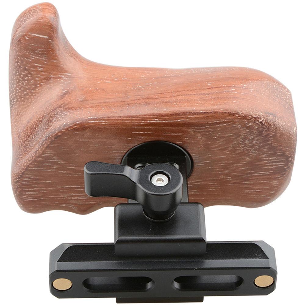 CAMVATE Quick Release Right Hand Wood Handle Grip for Select DV and DSLR Camera Cages