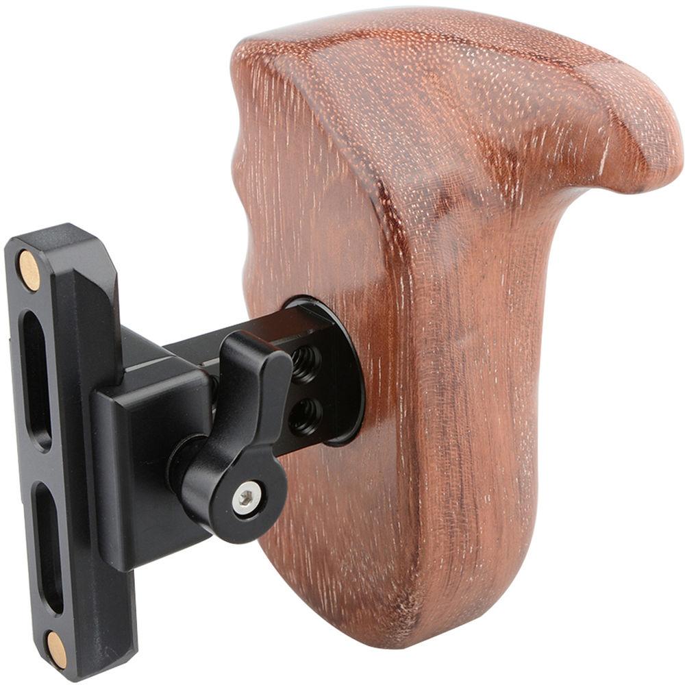 CAMVATE Quick Release Right Hand Wood Handle Grip for Select DV and DSLR Camera Cages