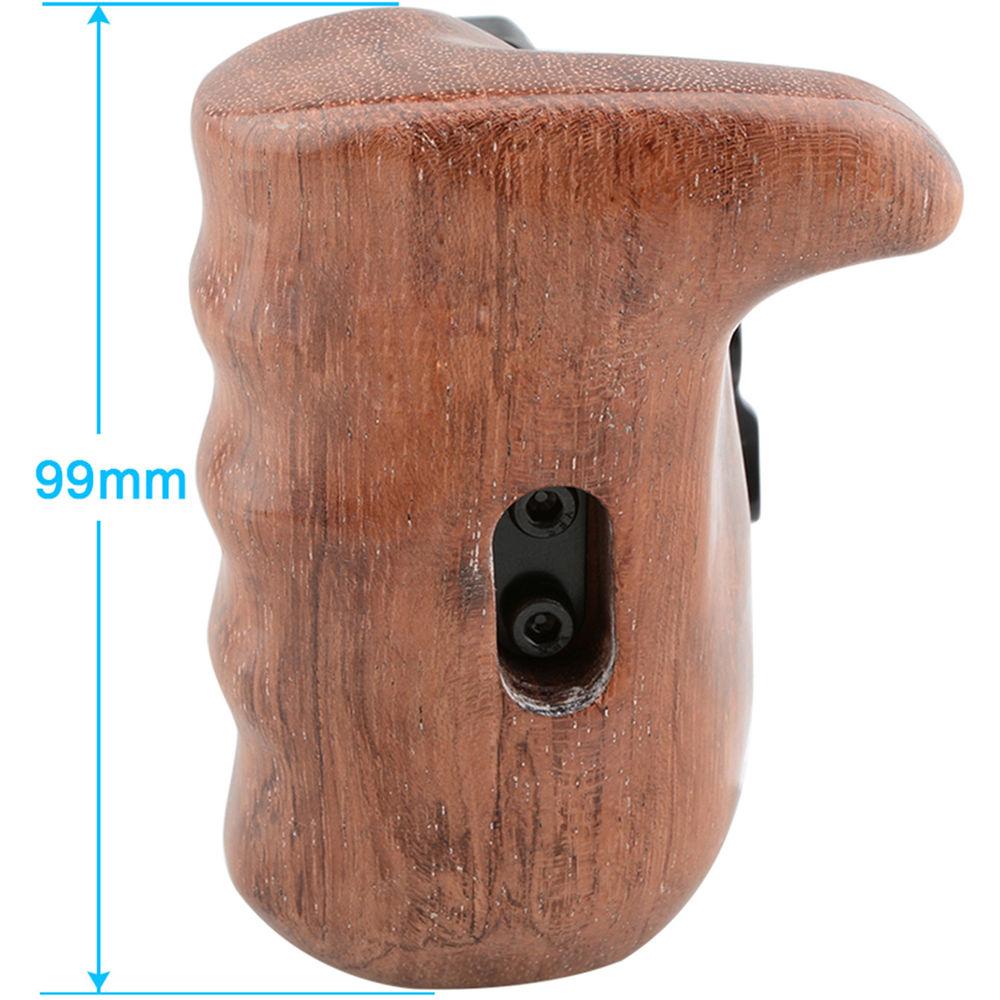 CAMVATE Quick Release Right Hand Wood Handle Grip for Select DV and DSLR Camera Cages