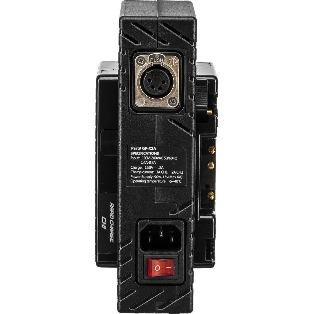 Core SWX X2A 2-Bay Vertical Gold Mount Battery Charger