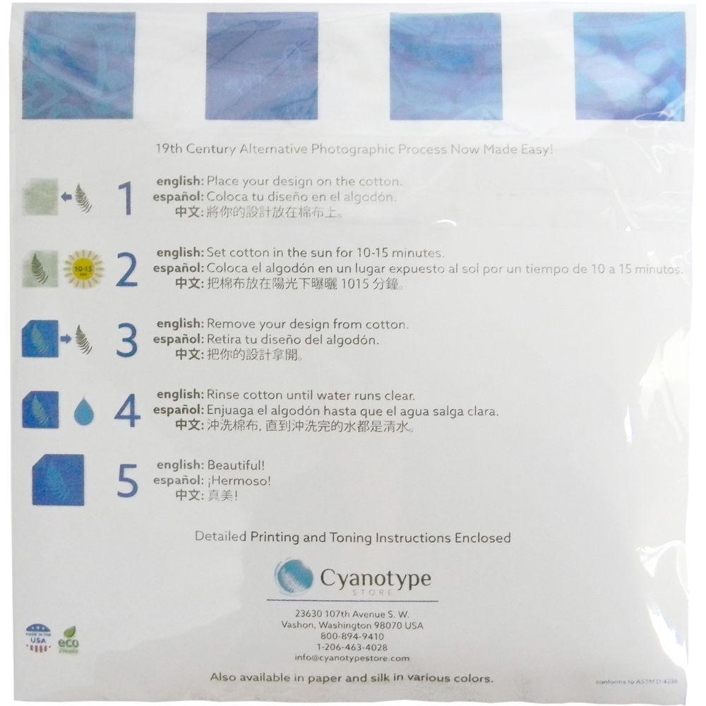 Cyanotype Store Cyanotype Cotton Squares - 8 x 8"