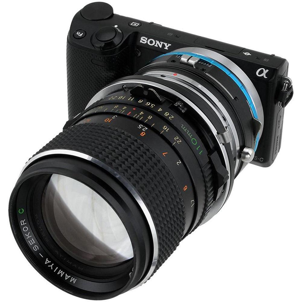FotodioX Pro Shift Mount Adapter for Mamiya 645 Lens to Sony E-Mount Camera