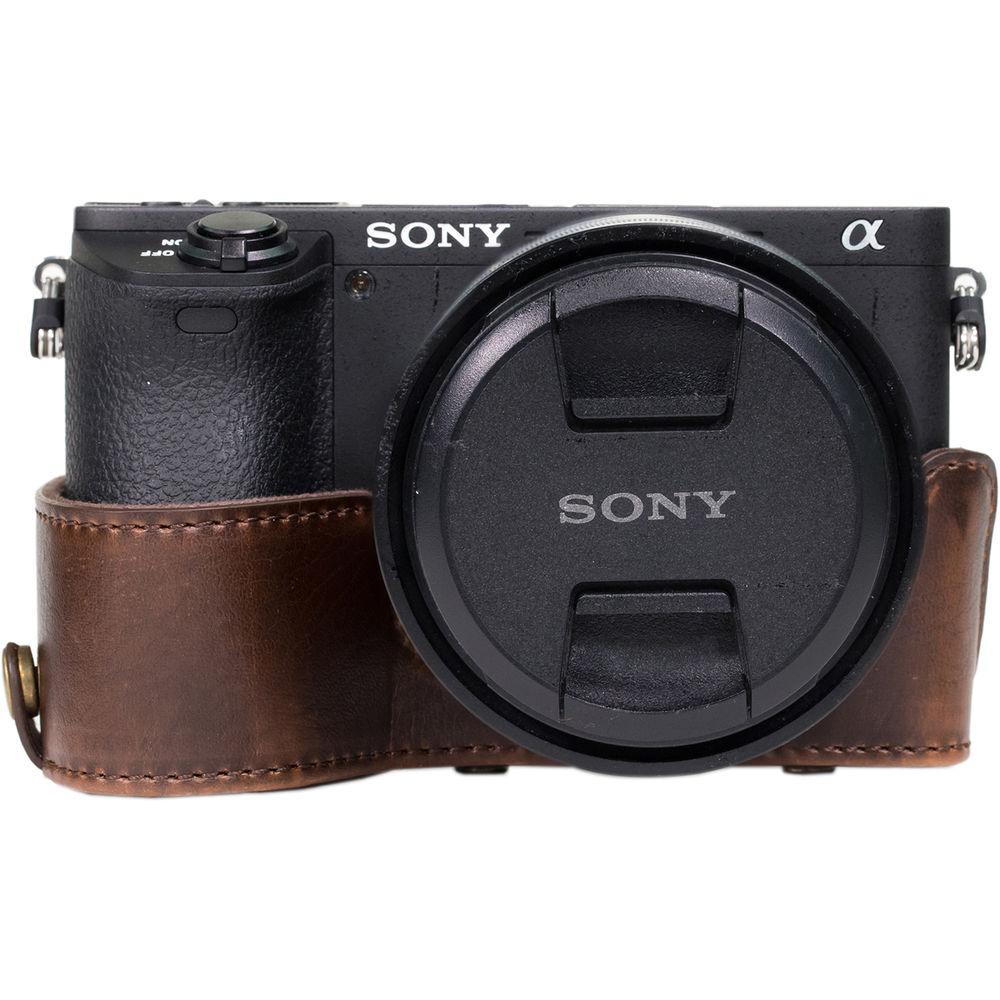 MegaGear Ever Ready PU Leather Case & Strap for Sony a6500 with 16-70mm Lens