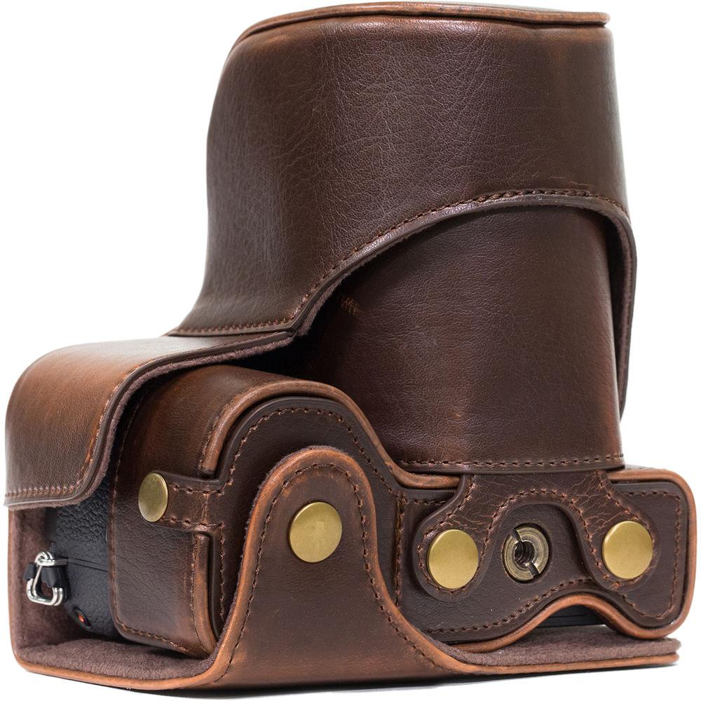 MegaGear Ever Ready PU Leather Case & Strap for Sony a6500 with 16-70mm Lens