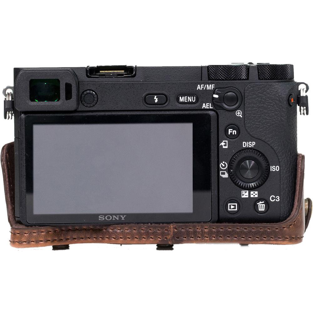 MegaGear Ever Ready PU Leather Case & Strap for Sony a6500 with 16-70mm Lens