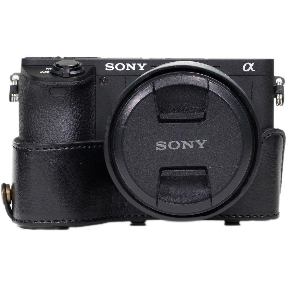 MegaGear MG1014 Ever Ready Leather Case with Bottom Opening for Sony a6500 ILCE-6500 with 16-70mm