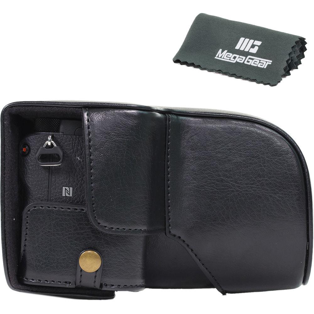 MegaGear MG1014 Ever Ready Leather Case with Bottom Opening for Sony a6500 ILCE-6500 with 16-70mm