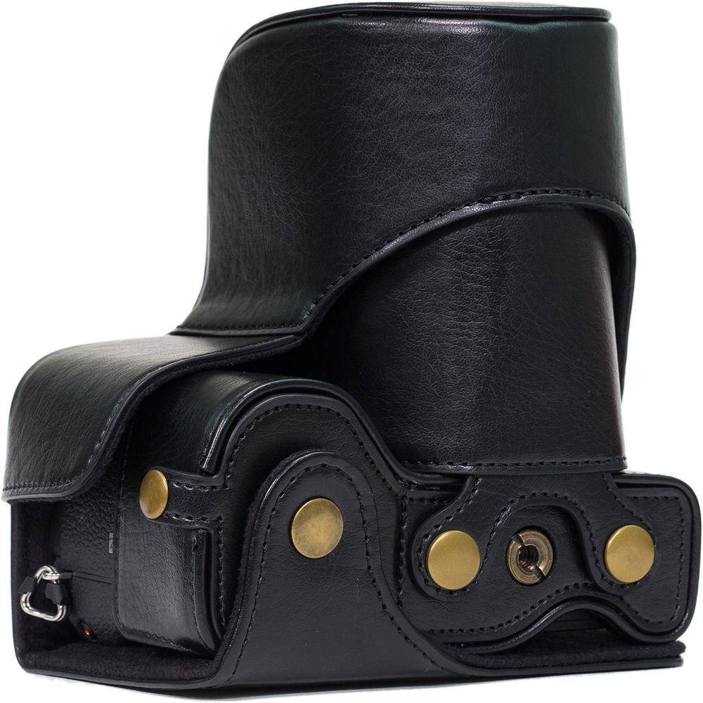 MegaGear MG1014 Ever Ready Leather Case with Bottom Opening for Sony a6500 ILCE-6500 with 16-70mm