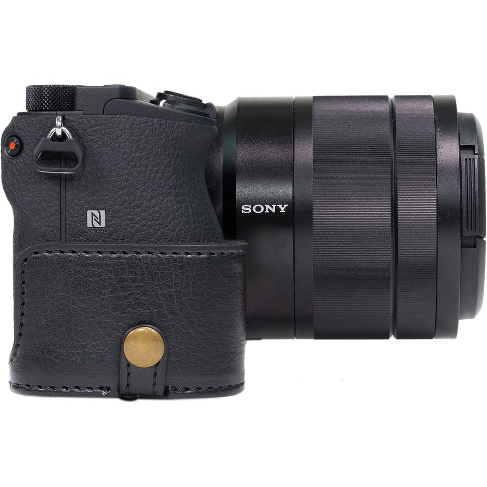 MegaGear MG1014 Ever Ready Leather Case with Bottom Opening for Sony a6500 ILCE-6500 with 16-70mm