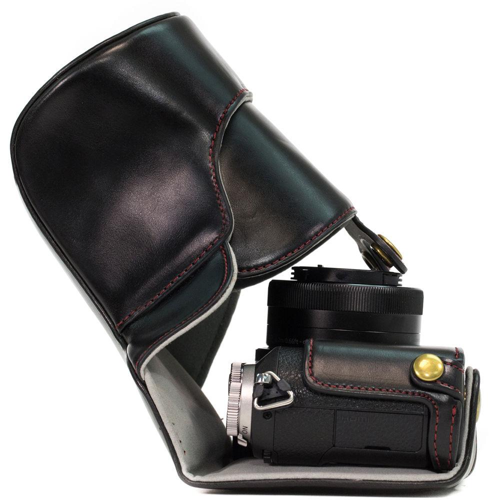 MegaGear MG996 Ever Ready Leather Case with Bottom Opening for LUMIX GX85