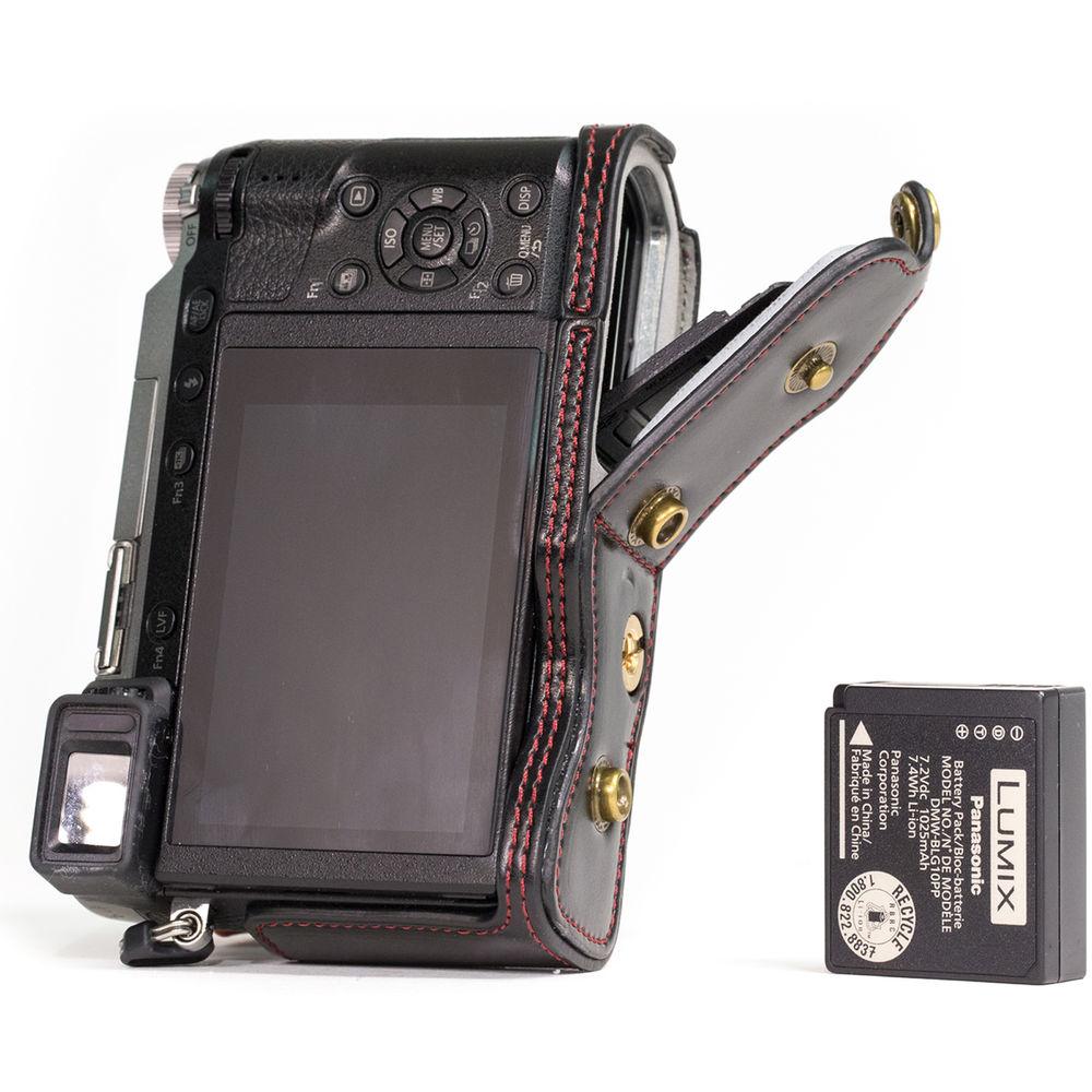 MegaGear MG996 Ever Ready Leather Case with Bottom Opening for LUMIX GX85