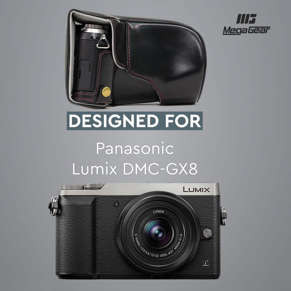 MegaGear MG996 Ever Ready Leather Case with Bottom Opening for LUMIX GX85