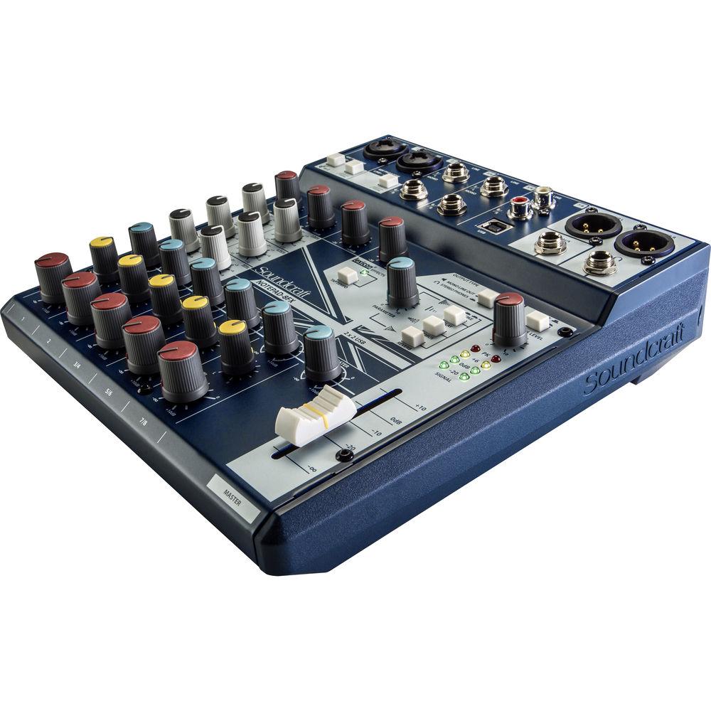 Soundcraft Notepad-8FX Small-Format Analog Mixing Console with USB I O and Lexicon Effects