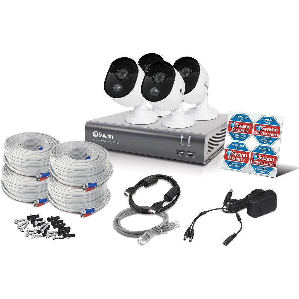 Swann 4-Channel 1080p DVR with 1TB HDD & 4 1080p Outdoor Night Vision Bullet Cameras