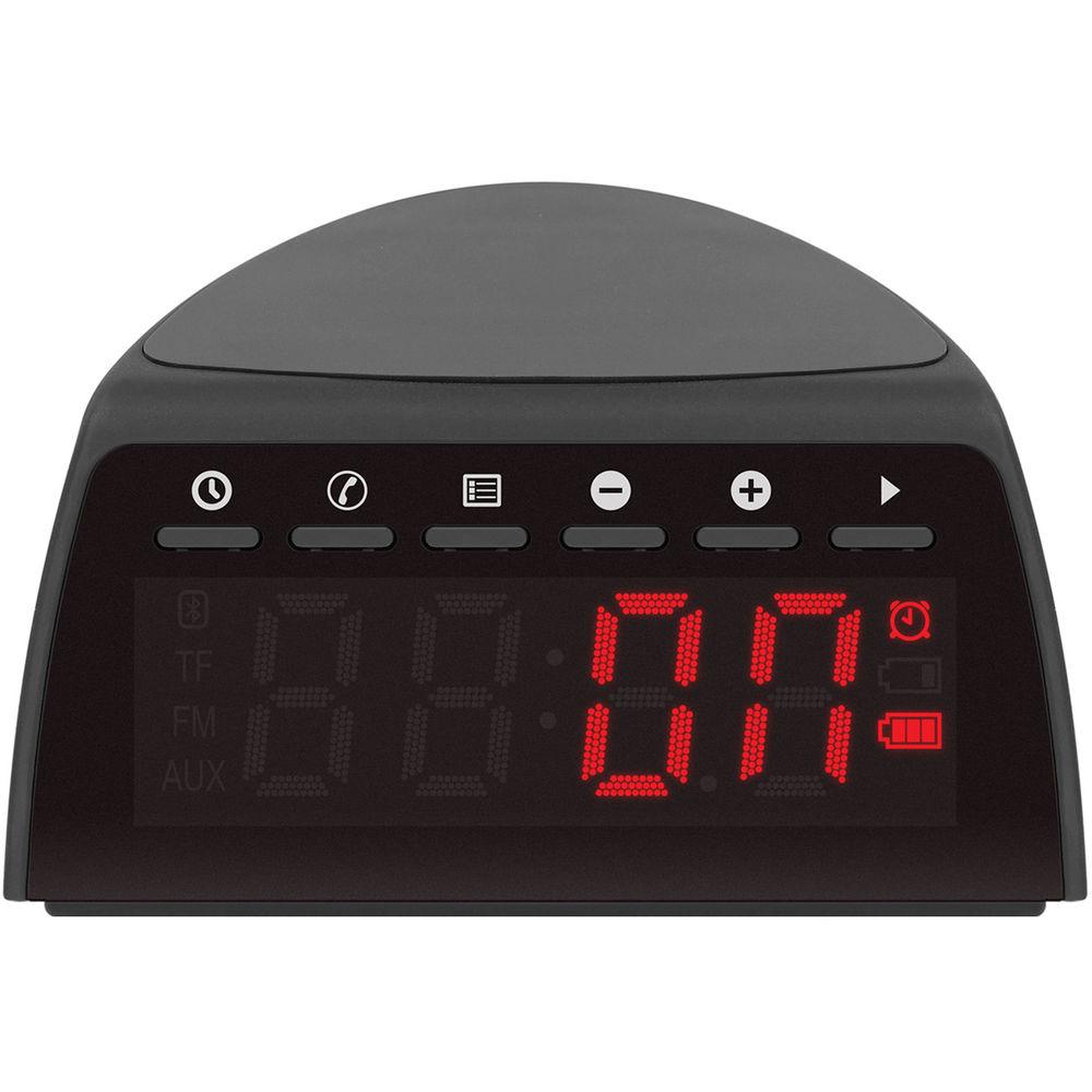 Aluratek ABQC01F Portable Bluetooth Alarm Clock Radio