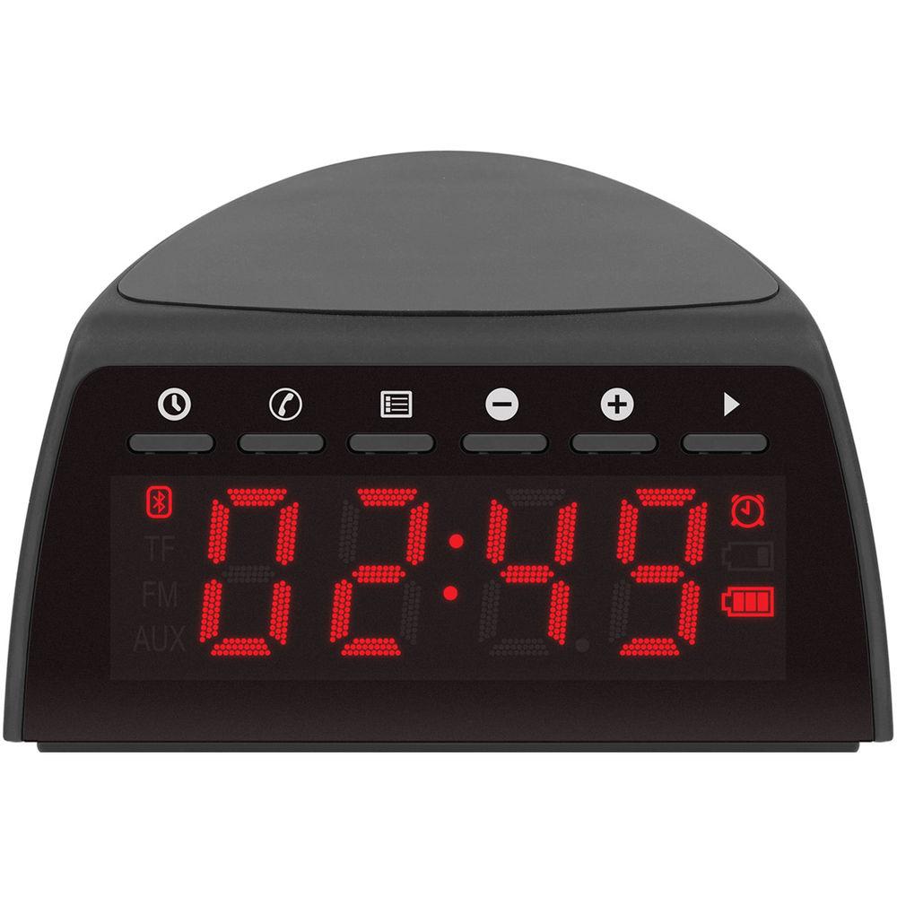 Aluratek ABQC01F Portable Bluetooth Alarm Clock Radio