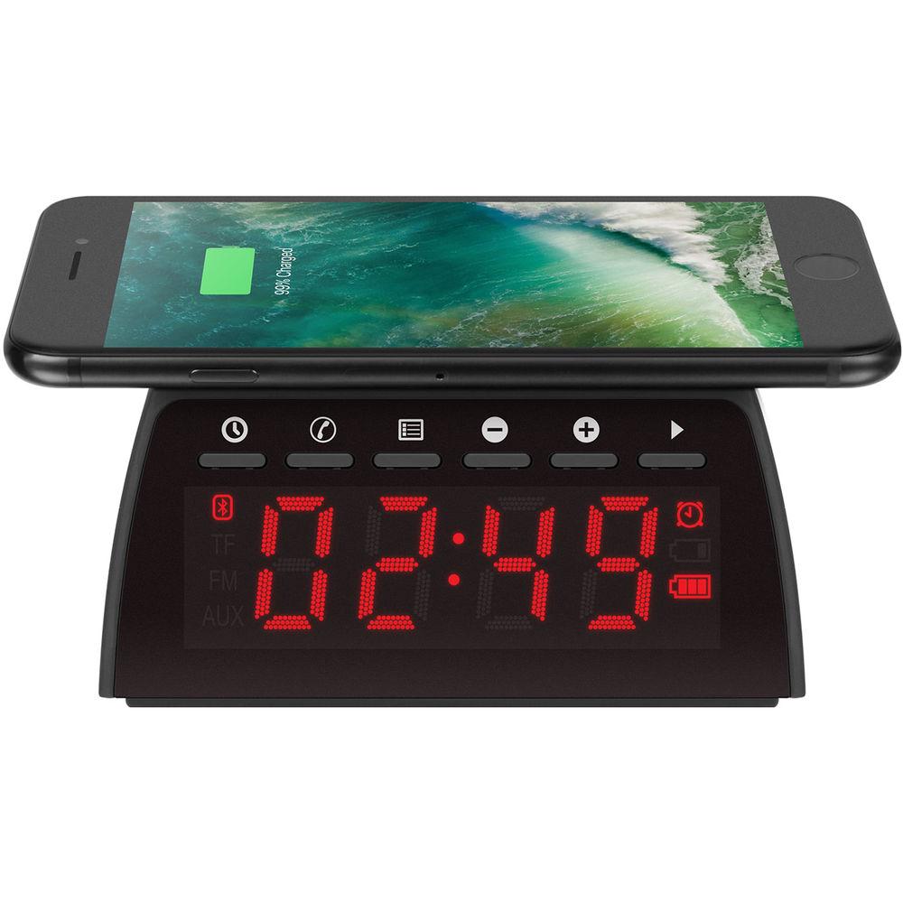 Aluratek ABQC01F Portable Bluetooth Alarm Clock Radio