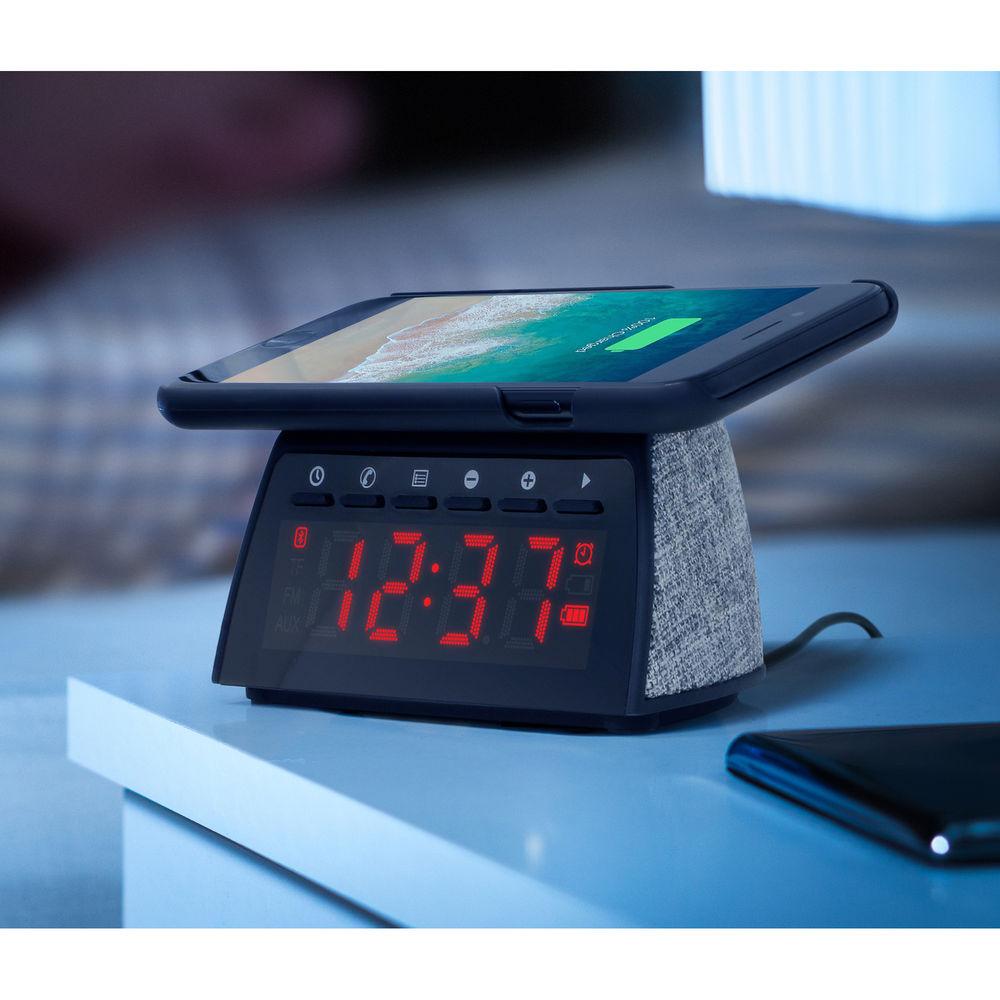 Aluratek ABQC01F Portable Bluetooth Alarm Clock Radio