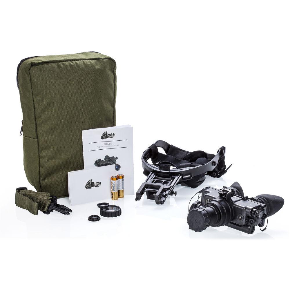 Bering Optics PVS-7BE 1x22 2nd Gen White Phosphor Night Vision Bi-Ocular & Headgear Kit