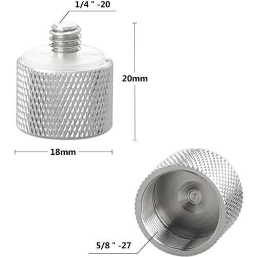 CAMVATE 1 4"-20 Male To 5 8"-27 Female Adapter for Microphone Stand