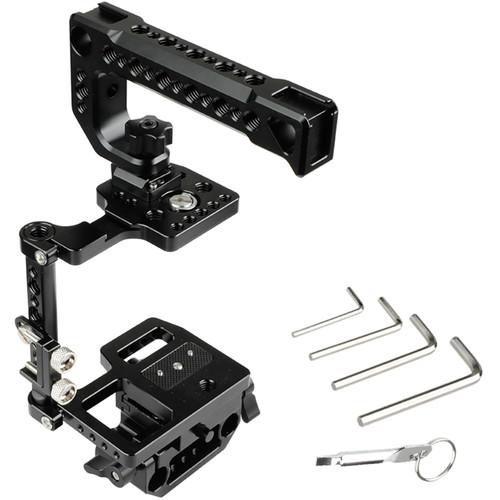 CAMVATE Cage Kit with Top Cheese Handle and ARCA QR Plate for Blackmagic Pocket Cinema Camera 4K