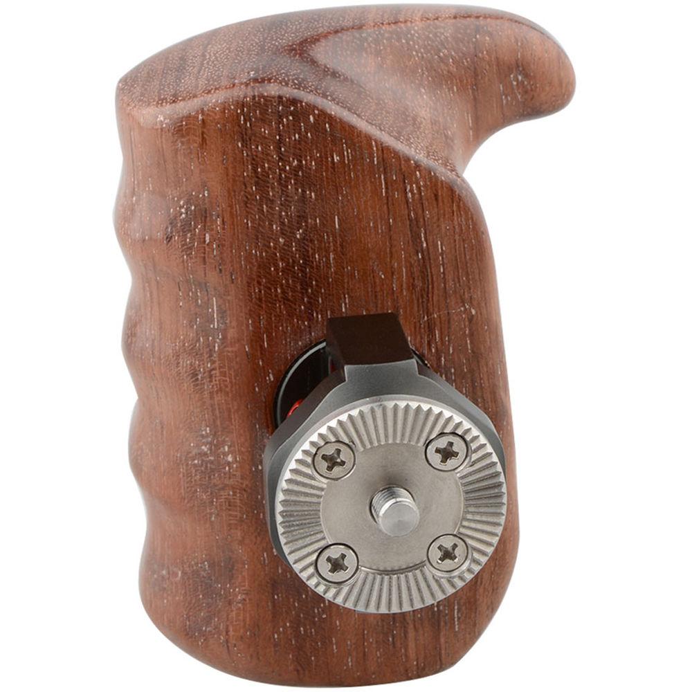 CAMVATE Right Hand Wood Handle Grip with ARRI Rosette Mount for Select DV and DSLR Camera Cages