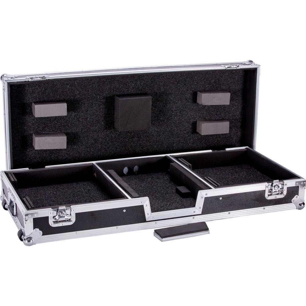 DeeJay LED Fly Drive DJ Coffin Case for Two Turntables in Battle Style Position and One Pioneer DJM900 Nexus