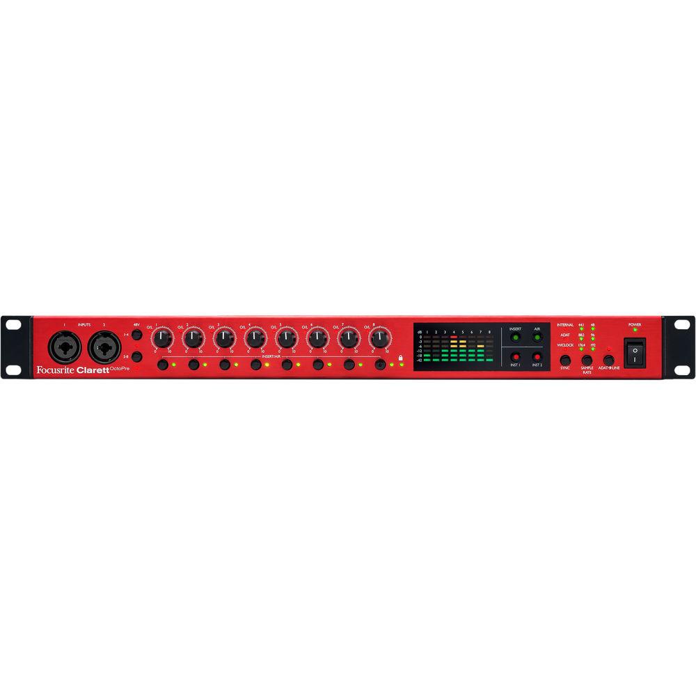 Focusrite OctoPre Eight-Channel Preamp with 24-Bit 192 kHz Conversion and ADAT I O