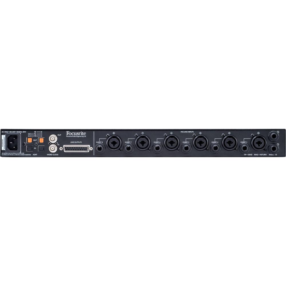 Focusrite OctoPre Eight-Channel Preamp with 24-Bit 192 kHz Conversion and ADAT I O