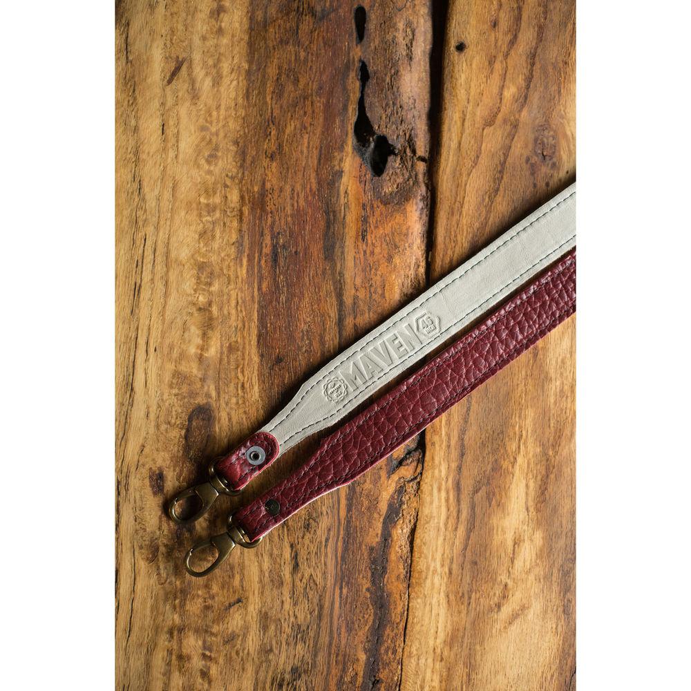 HoldFast Gear 52" Maven Classic American Bison Leather Camera Strap with Universal Clips