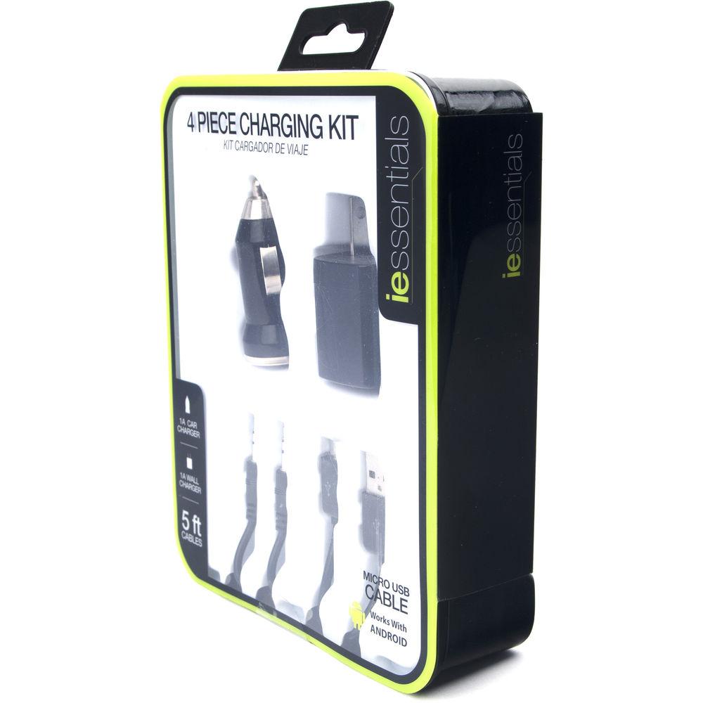 iEssentials 4 Piece Micro-USB Home and Car Charging Kit