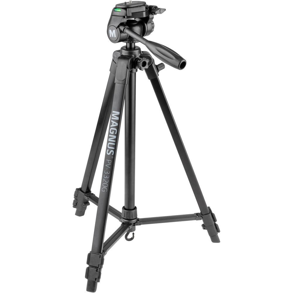 Magnus PV-3320G Photo Video Tripod with Geared Center Column