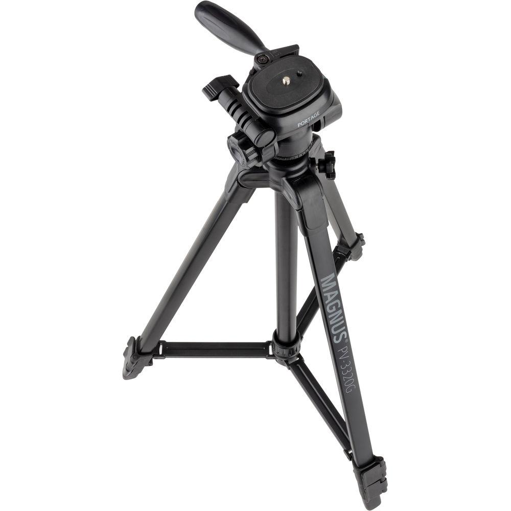 Magnus PV-3320G Photo Video Tripod with Geared Center Column