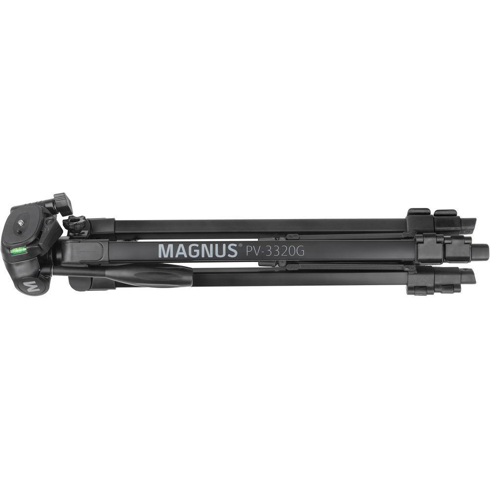 Magnus PV-3320G Photo Video Tripod with Geared Center Column