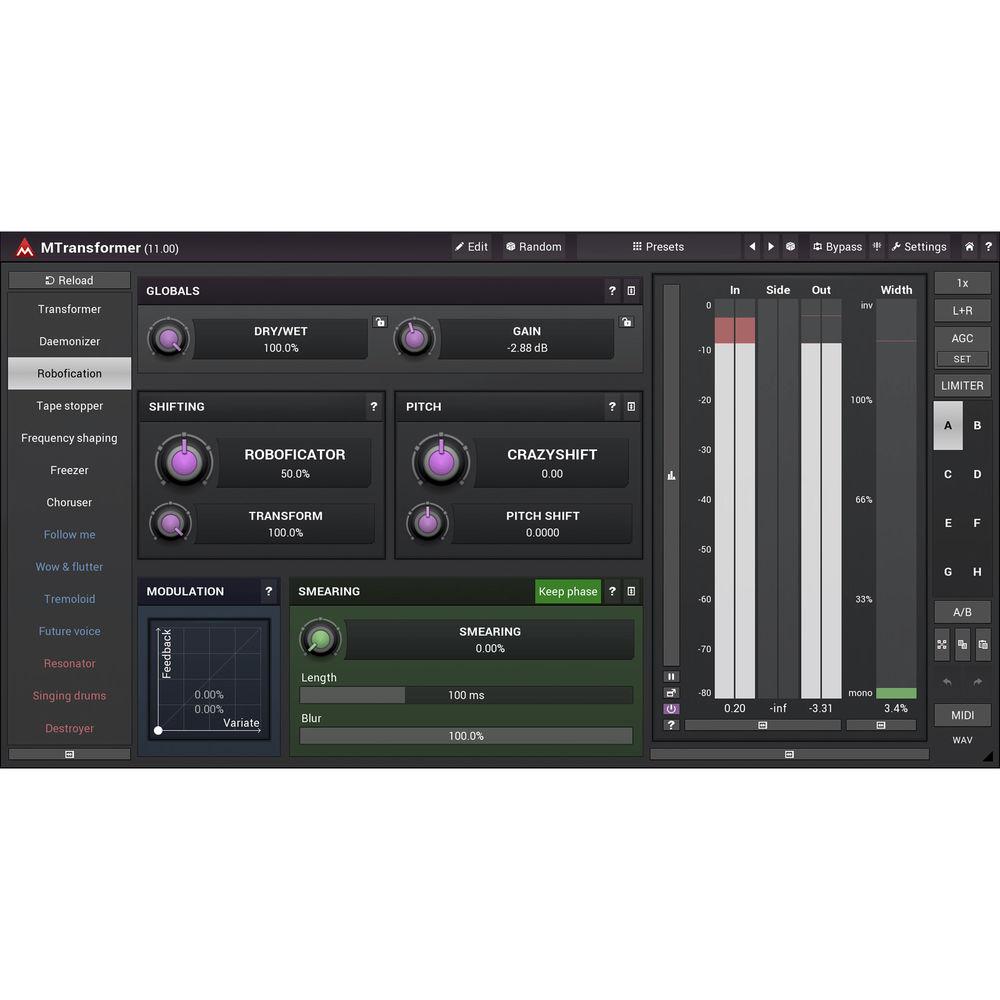MeldaProduction MTransformer - Pitch- and Frequency-Shifter Plug-In