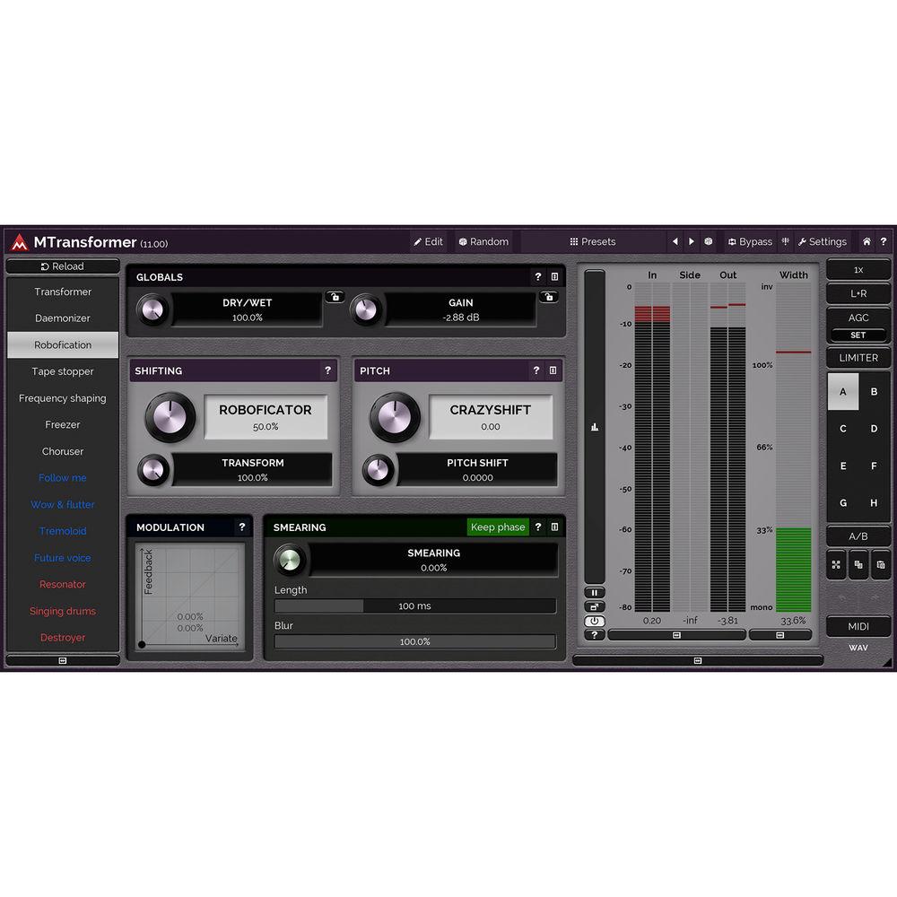 MeldaProduction MTransformer - Pitch- and Frequency-Shifter Plug-In