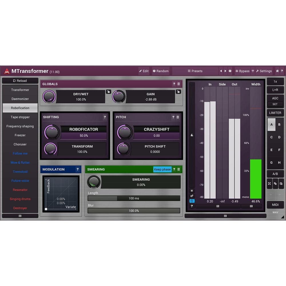 MeldaProduction MTransformer - Pitch- and Frequency-Shifter Plug-In