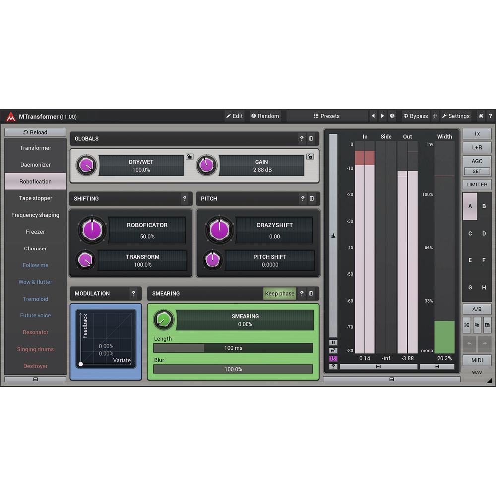 MeldaProduction MTransformer - Pitch- and Frequency-Shifter Plug-In