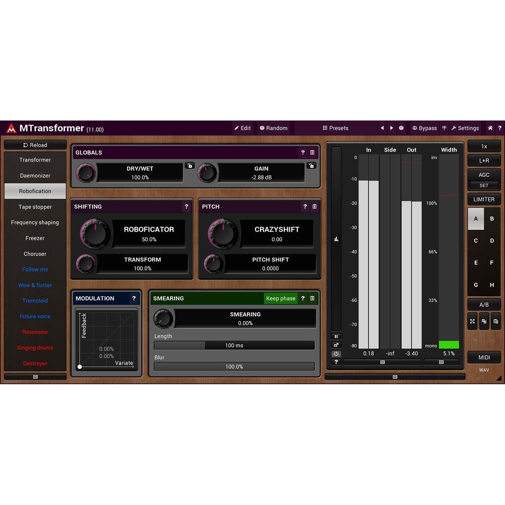 MeldaProduction MTransformer - Pitch- and Frequency-Shifter Plug-In