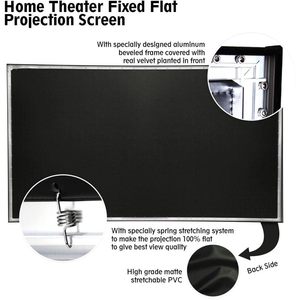 Pyle Pro Fixed Wall Mount Projector Screen