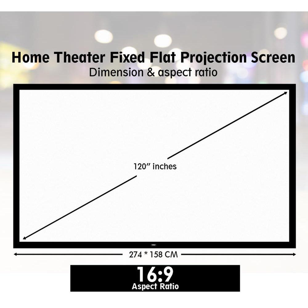 Pyle Pro Fixed Wall Mount Projector Screen