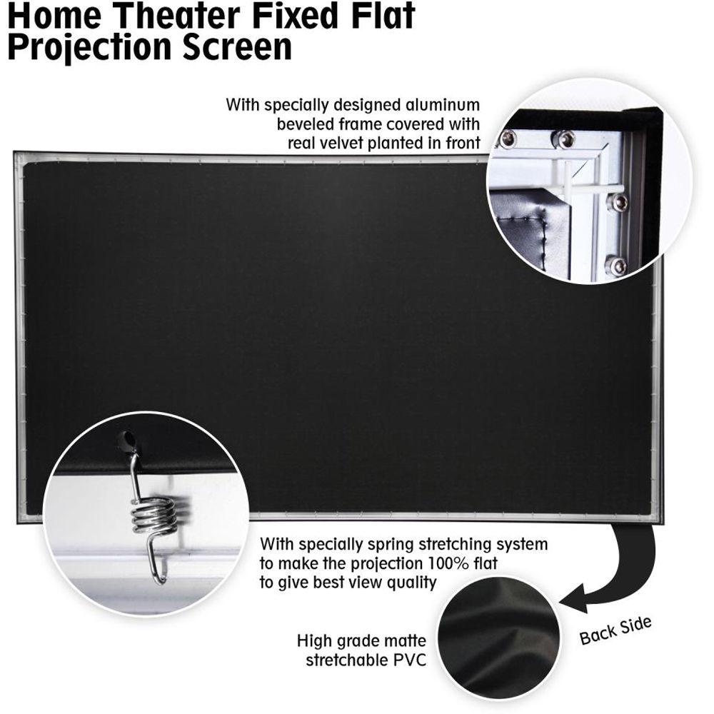 Pyle Pro Fixed Wall Mount Projector Screen