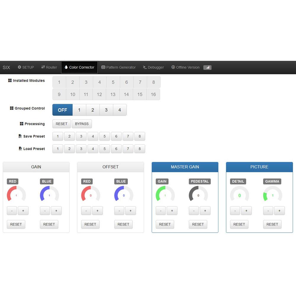 SERIAL IMAGE Color Corrector Remote Control for SIX Mainframe